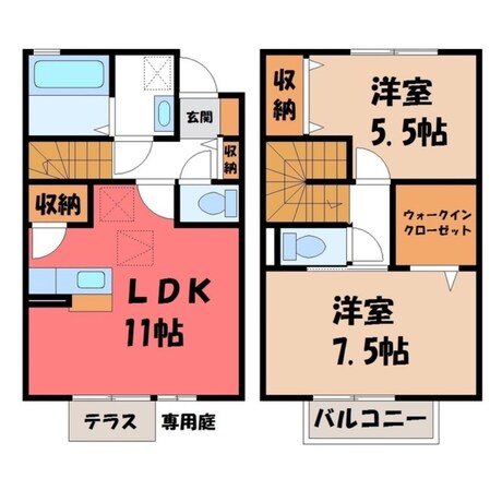 ロイヤルプラザ Aの物件間取画像